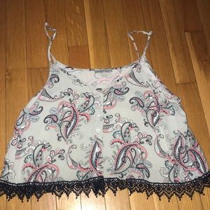 Charolette Russe paisley crop top